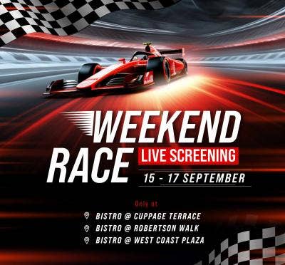 Weekend Race Live Screening & Limited Edition Pit-Stop Specials to Try!